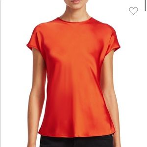 NWT Helmut Lang Double Satin Cap Sleeve Top XS